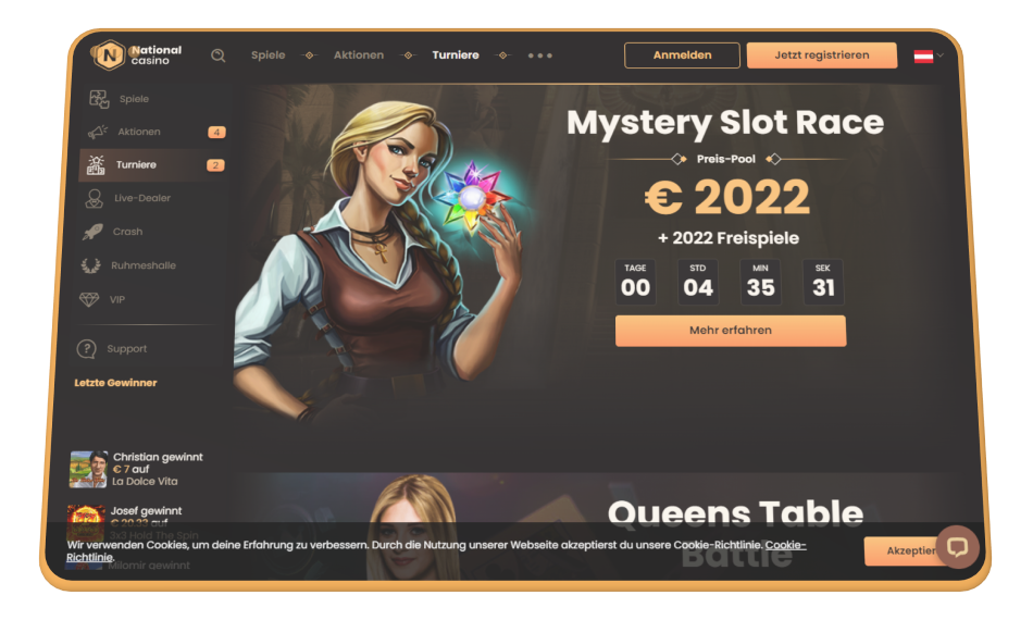 Bet on the best odds National Casino